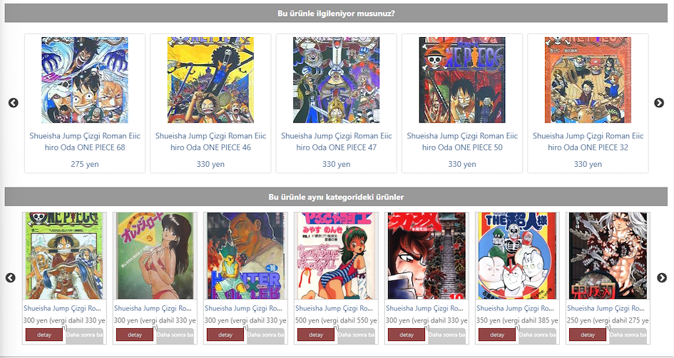 Mandarake Manga ve Fig&uuml;r siparişi