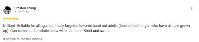 Pokemon Concierge Google Review Comment