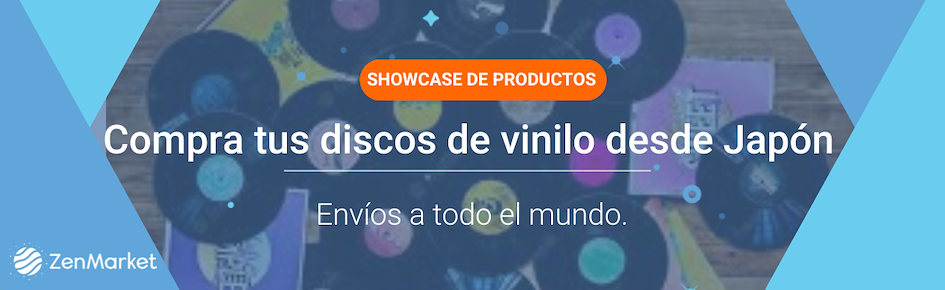 showcase de discos de vinilo de Jap&oacute;n