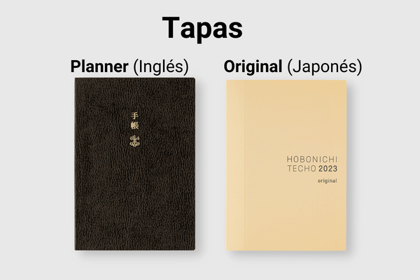 Diferencia entre las tapas de Planner y Original Hobonichi Techo