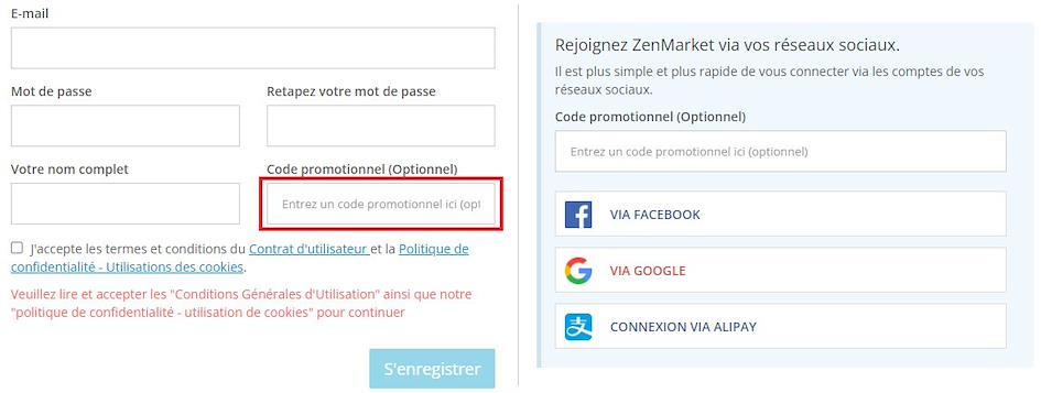 Code promotionnel sur ZenMarket