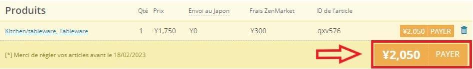 Payer un article Mercari sur ZenMarket