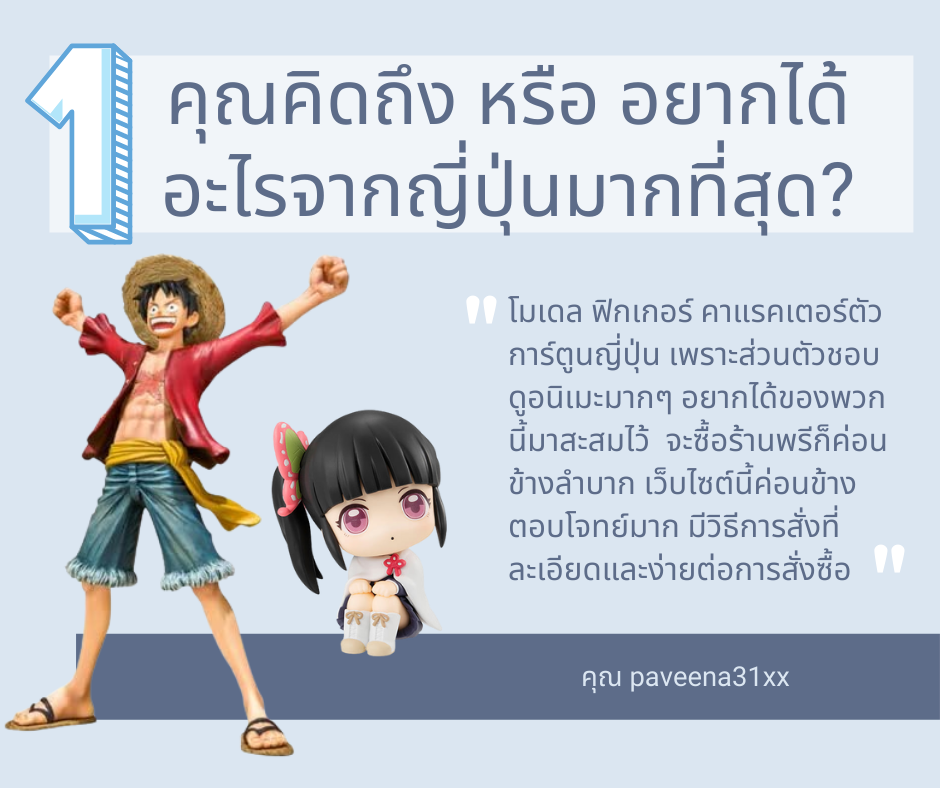 สินค้าอนิเมะ ฟิกเกอร์จากญี่ปุ่น