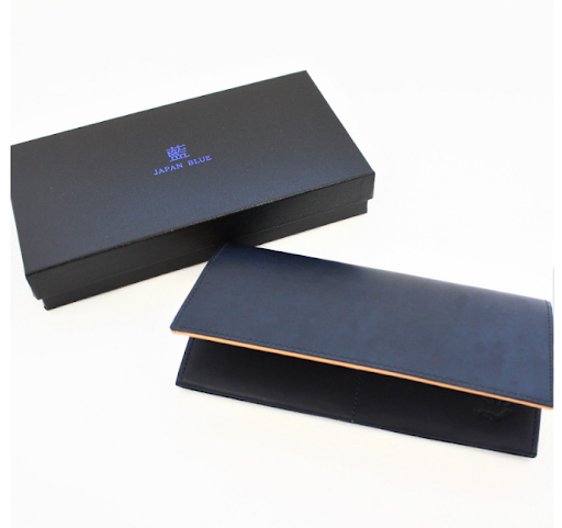 【これいい和】Japan Blue Leather Wallet(三越伊勢丹取扱い商品)