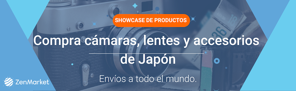 Showcases de cámaras, lentes y accesorios japonesas