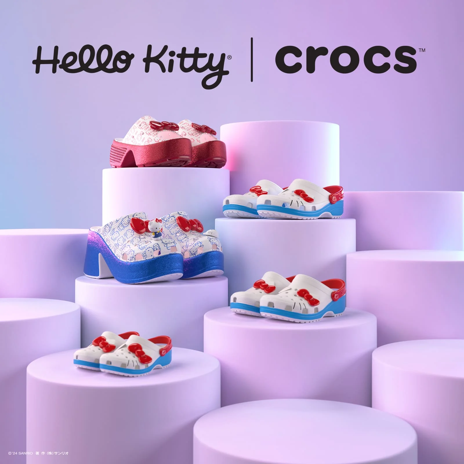 Hợp t&aacute;c Crocs v&agrave; Hello Kitty