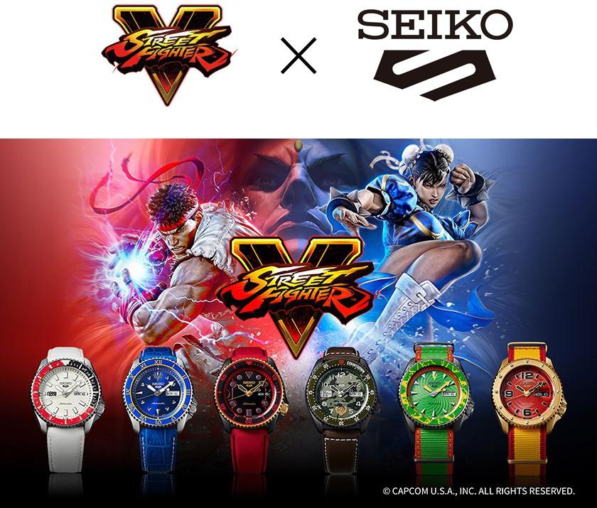 Relógios Seiko em colaboração com a franquia Street Fighter