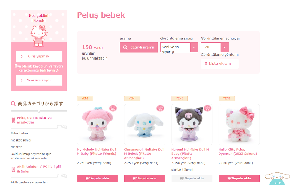 ZenMarket ile Sanrio Alışverişi