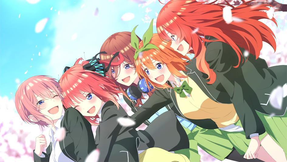 Героини-сестры из аниме "Пять невест", или "Gotoubun no Hanayome"
