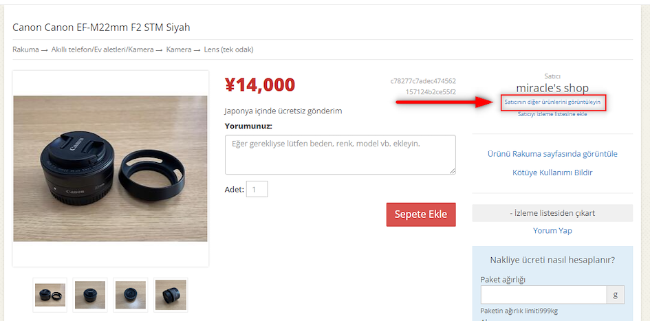 Sahibinden Ürünler İçin Rakum'dan Alışverişinizi ZenMarket ile Yapın