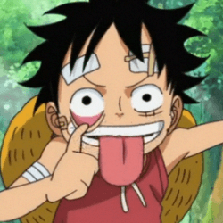 luffy senyum
