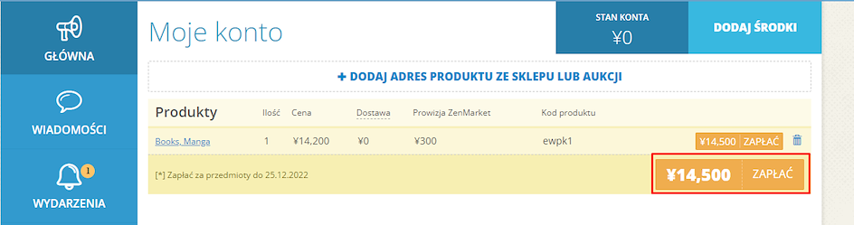 Potwierdź zam&oacute;wienie przez konto