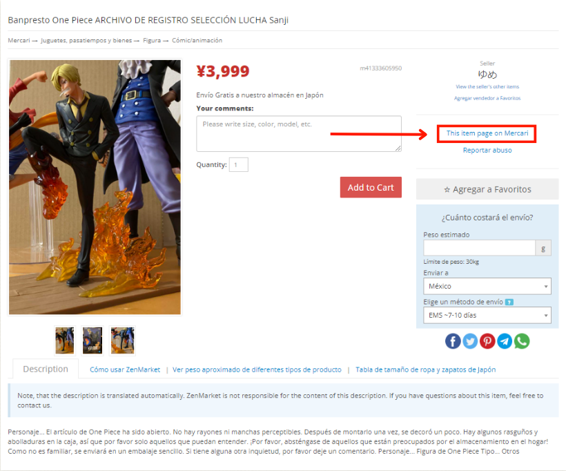 &iexcl;Comprar en Mercari Japan es f&aacute;cil con ZenMarket!