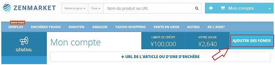 Ajouter des fonds ZenMarket