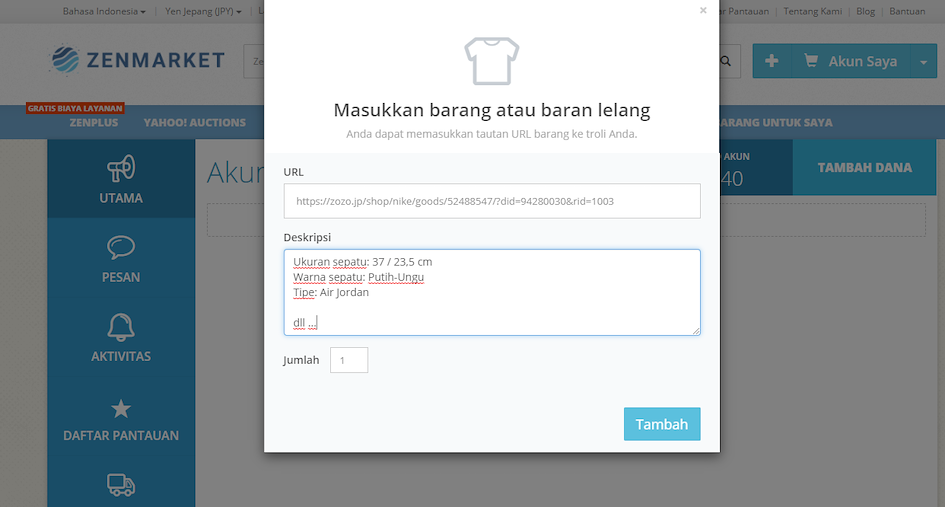 tutorial belanja zenmarket copy link