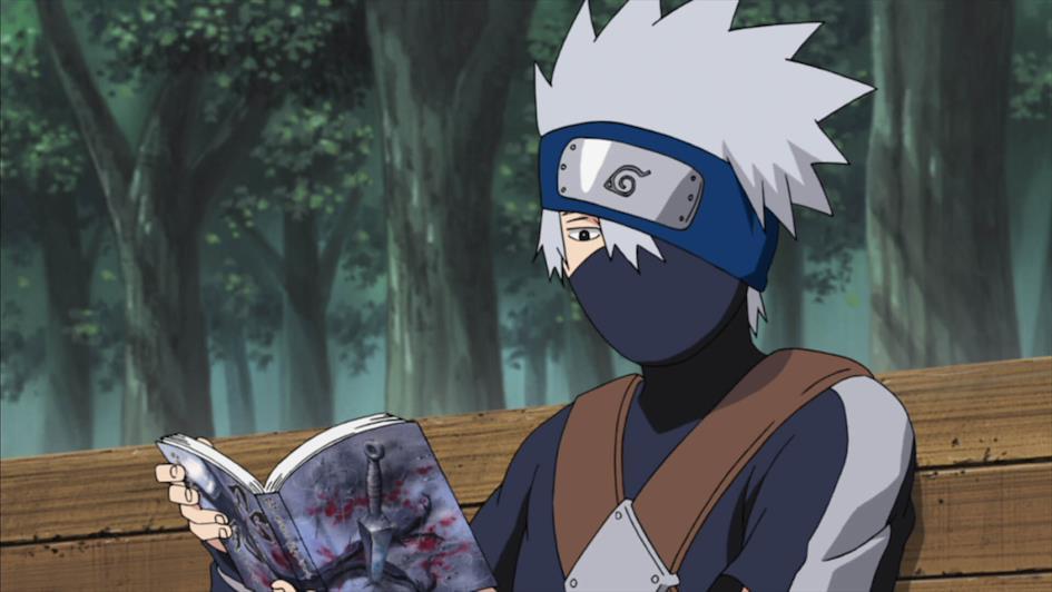 Kakashi Hatake con su arma en la mano