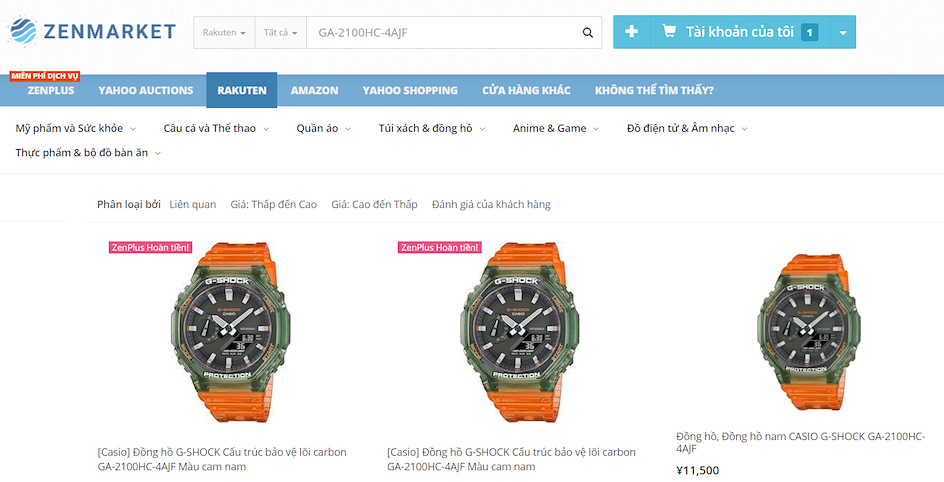 đồng hồ g-shock chính hãng