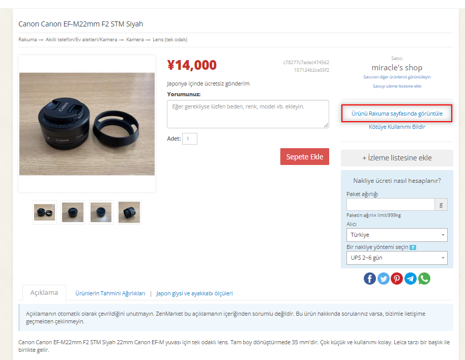 Sahibinden ürünler için Rakuma'dan alışveriş yapamak ZenMarket ile daha kolay