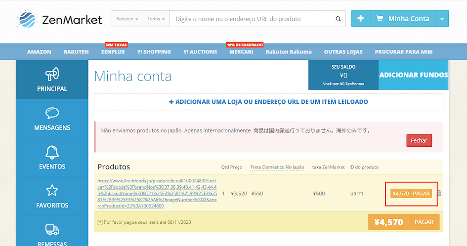 Compre no Mercari direto do Jap&atilde;o com a ZenMarket