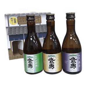 Set Junmai<br>Un set de sake junmai elaborado con un 70% de arroz pulido