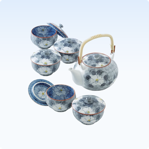 Bộ ấm trà làm từ sứ Arita / Imari