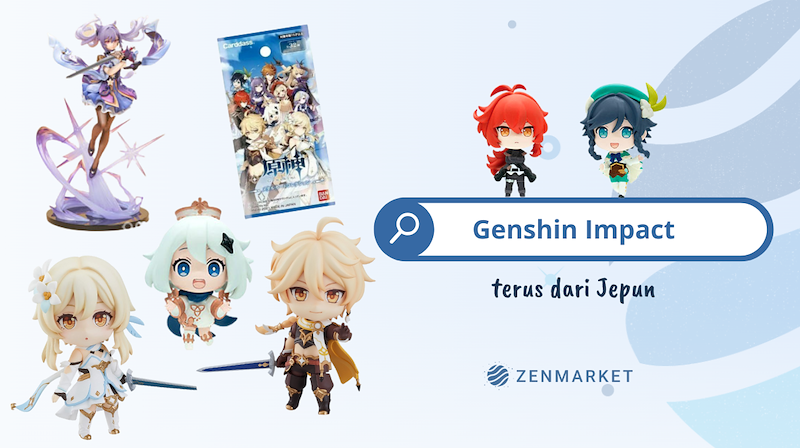 Merchandise Genshin Impact dari Jepun