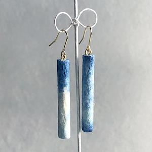 Pendientes Aizome Inshu<br>Pendientes hechos de Inshu Washi tradicional