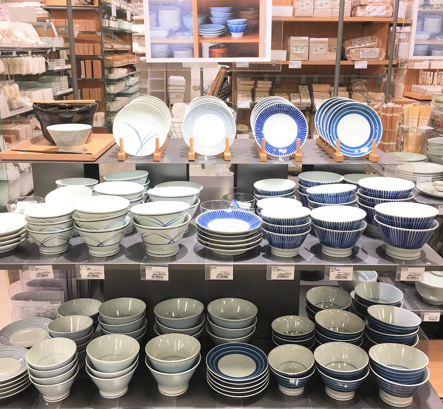 Variedade de Louças Muji