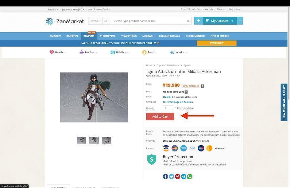 ZenMarket Product Page