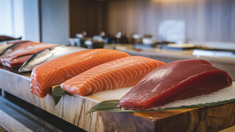 fil&eacute;s de peixe para sushi