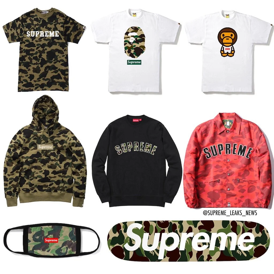 Supreme and BAPE collaboration