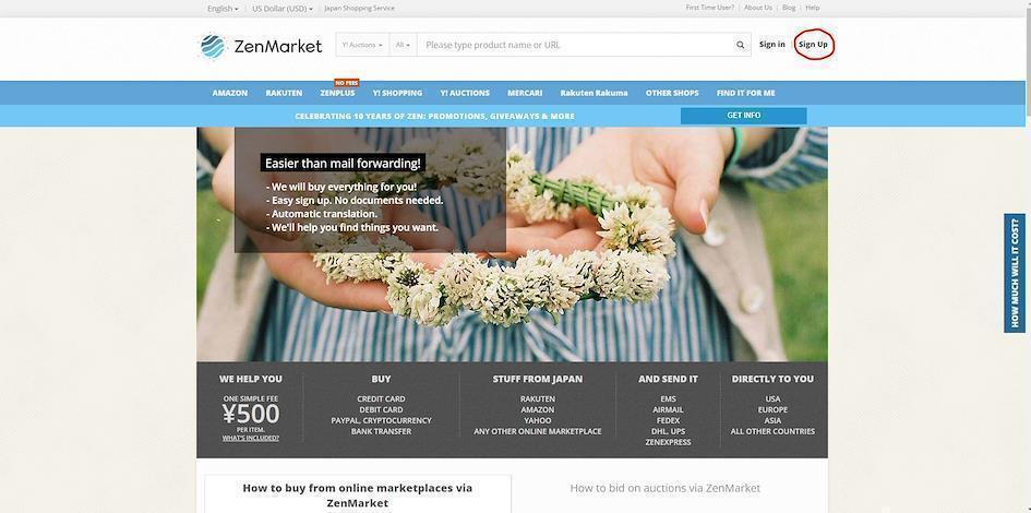 ZenMarket Home Page