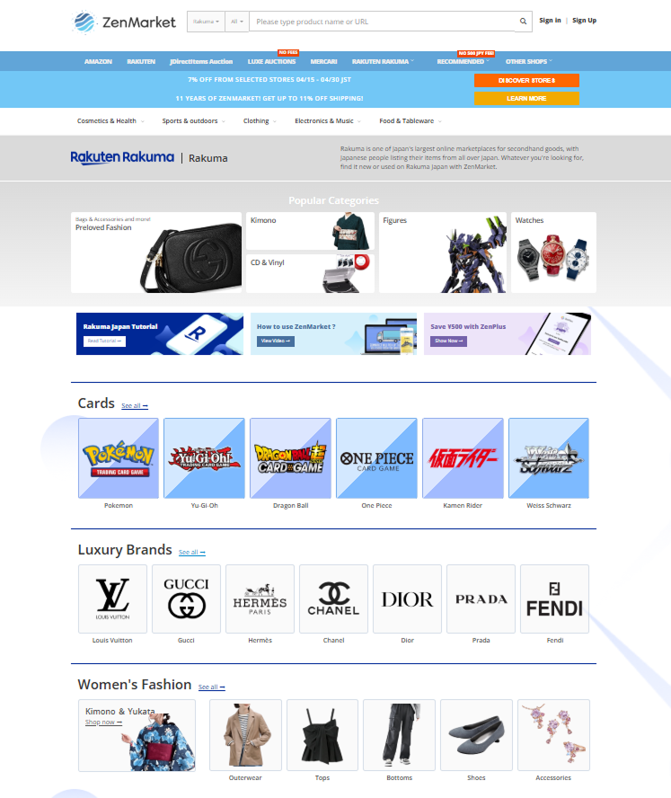 Buy from Rakuma Japan with ZenMarket!