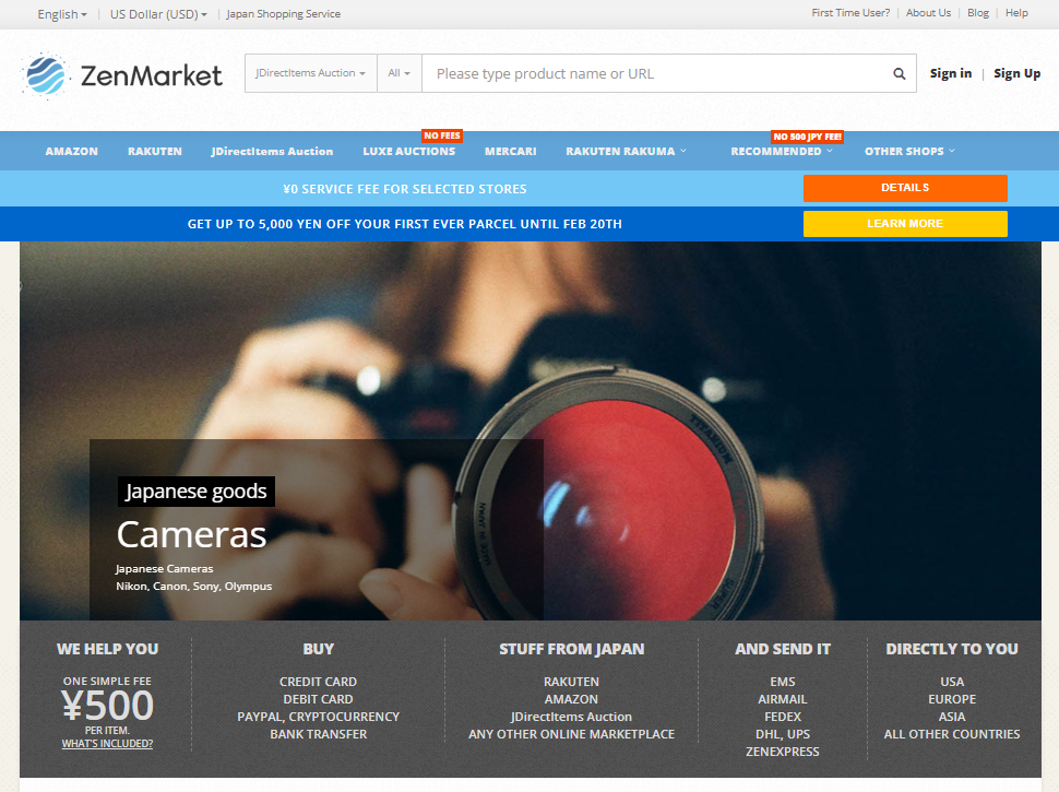 ZenMarket Homepage