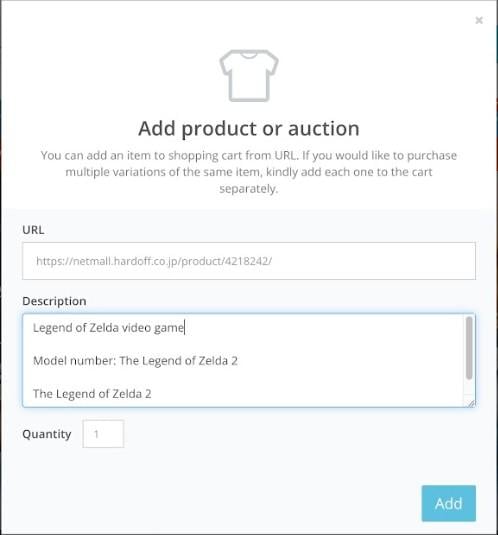 HARD OFF Online Mall Guide - Step 4: Add to ZenMarket Shopping Cart