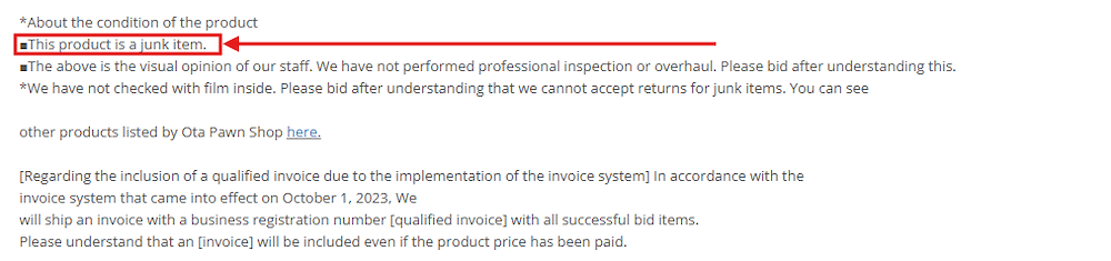 buying camera in bulk junk product description
