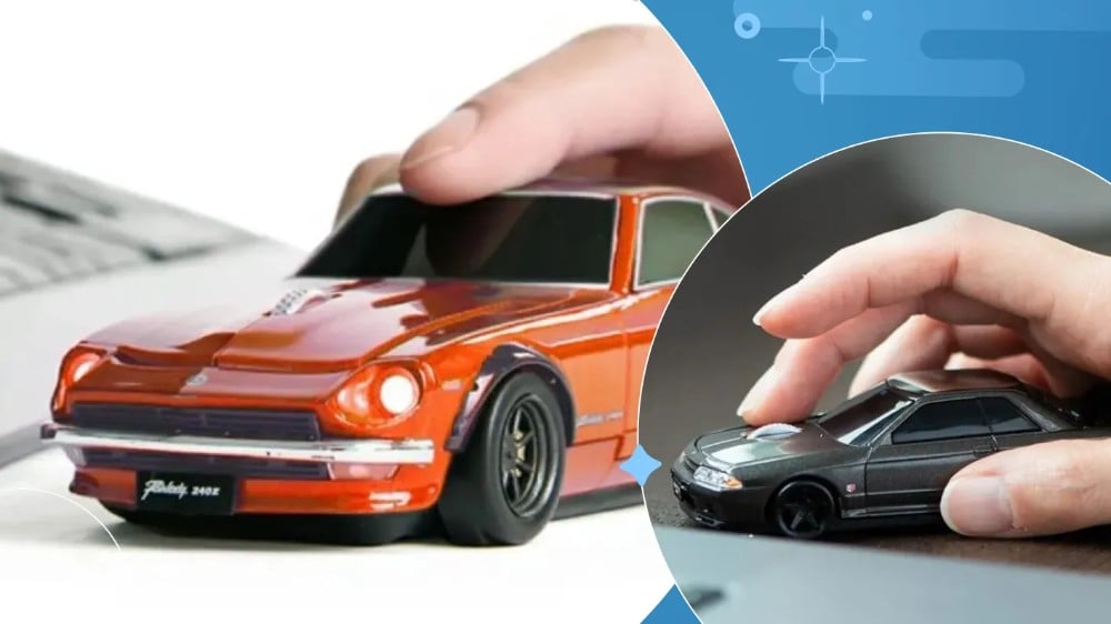 Mouse inalámbricos de los modelos Nissan 240Z y Nissan GT-R