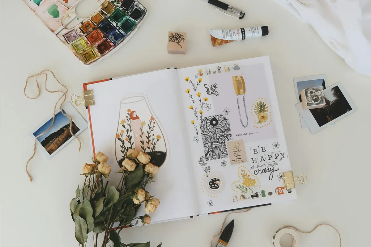 Layering with Japanese Stickers