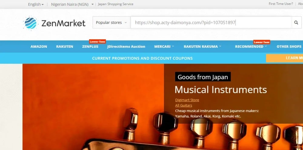  Copy the product link and paste it into ZenMarket