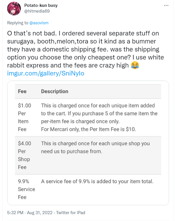 High fees with Japan Rabbit