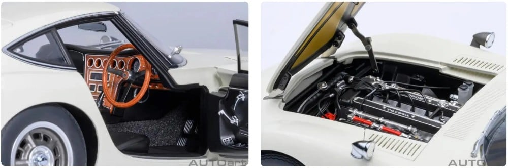 Interior de plástico de un auto diecast a escala de CAMPSHOP