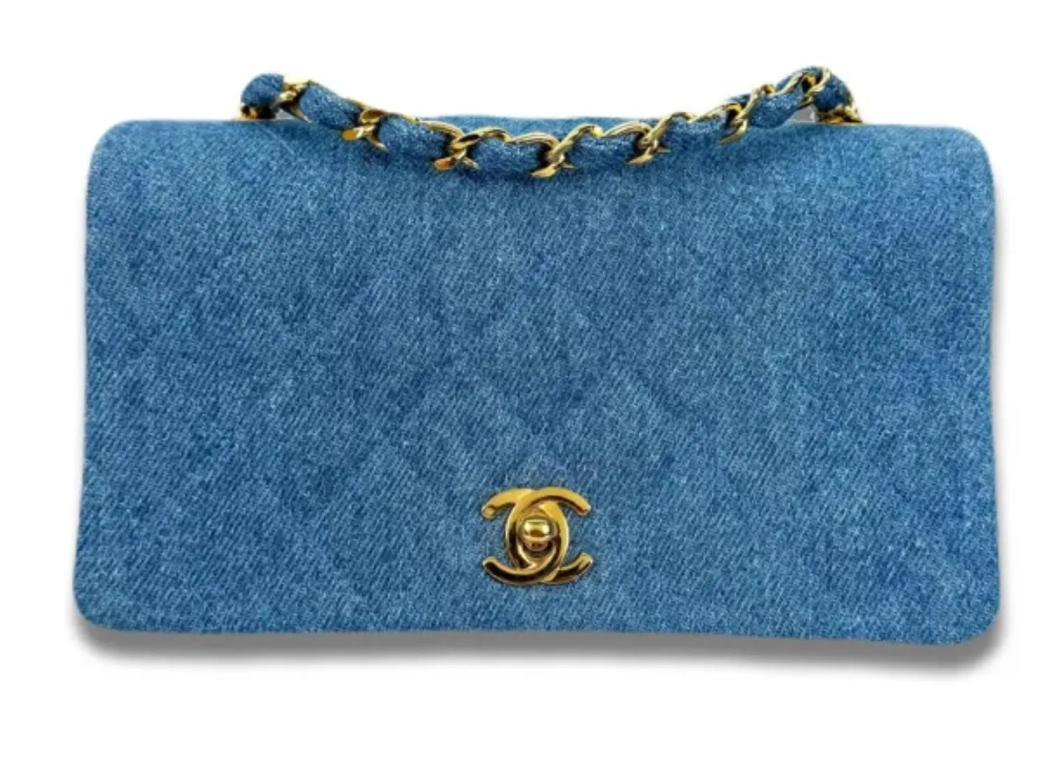 Chanel Denim Mini Matelass&eacute; Shoulder Bag