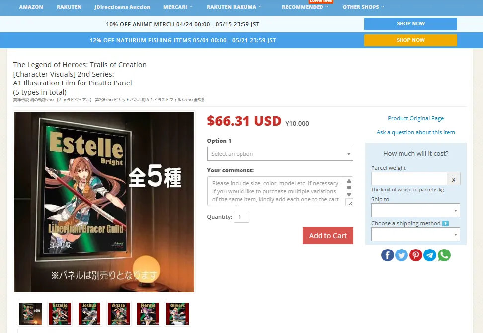 Confirm Adding the Item on ZenMarket