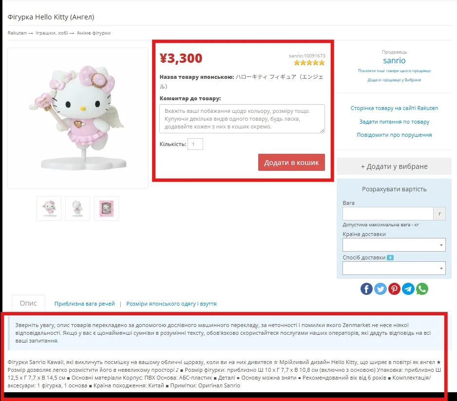 інформація про товар
