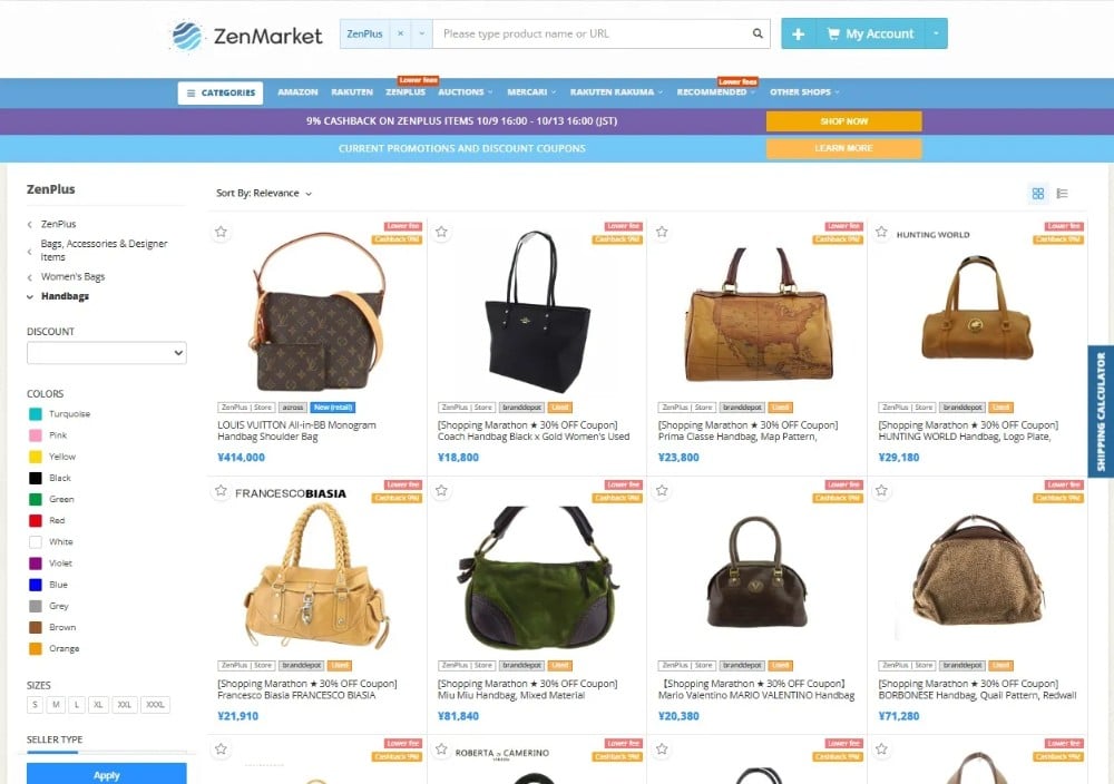 Designer bags on ZenPlus