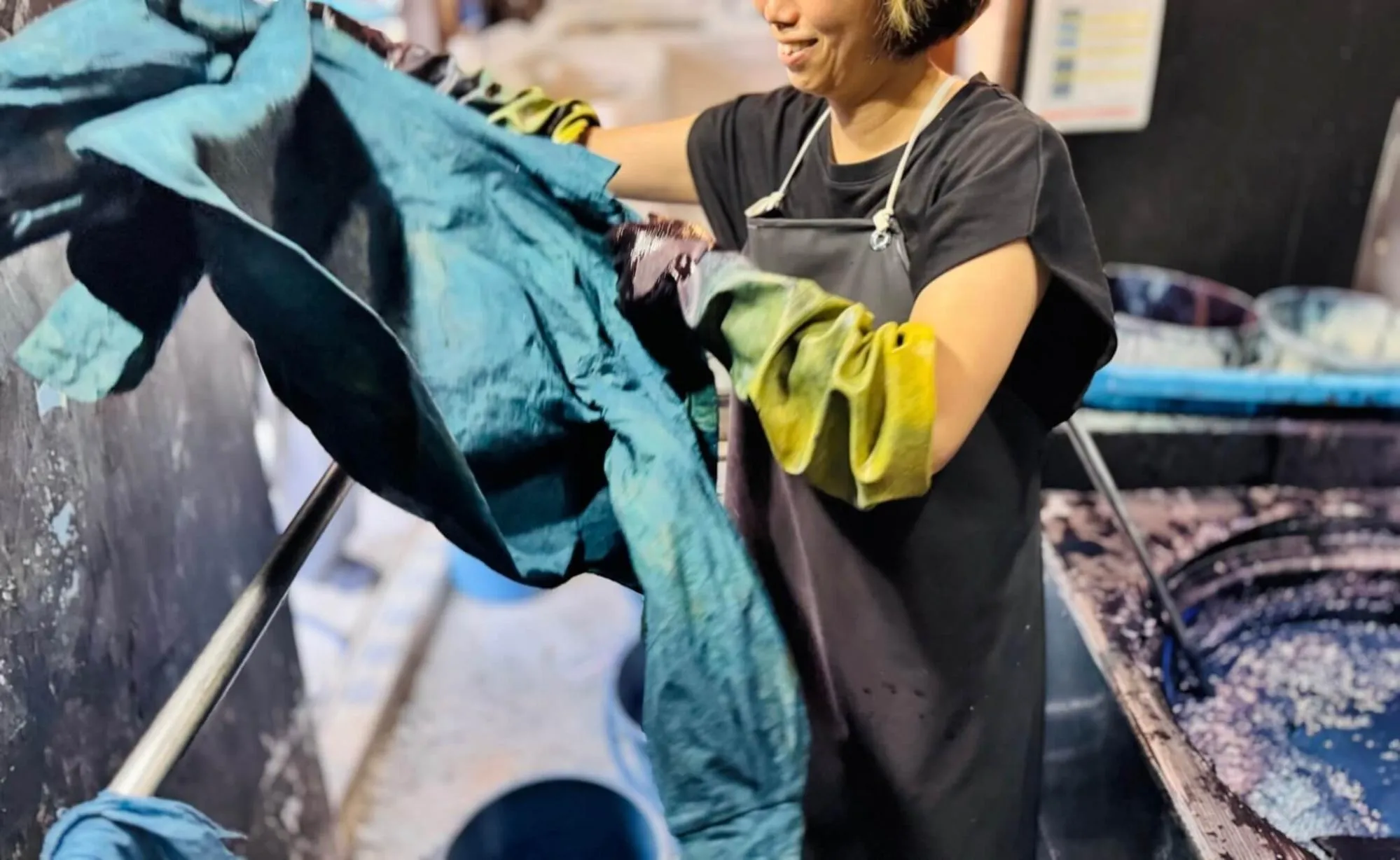 Japanese plant dyed clothing