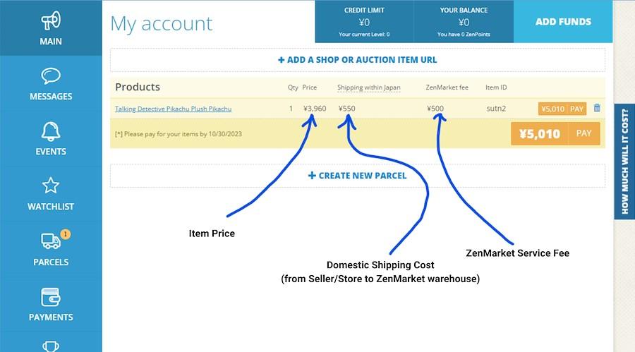 ZenMarket Purchase button